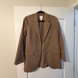 H&M Taupe Blazer Jacket - Neutral Beige